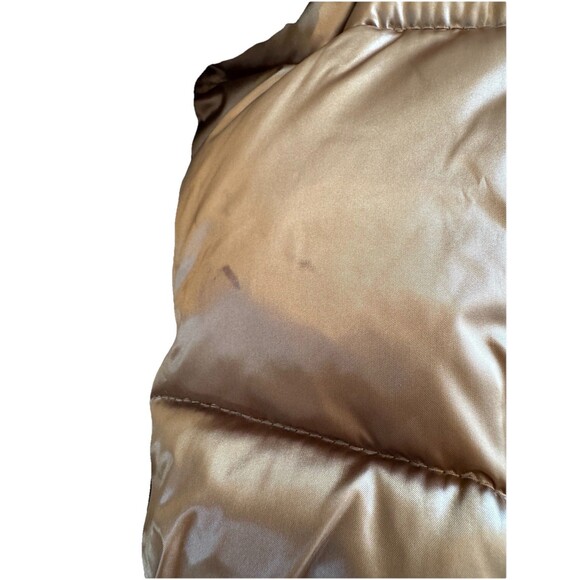 MICHAEL KORS  Women’s Brown Gold Hooded Puffer Belted Jacket Bubble Coat SZ XS - Picture 9 of 11